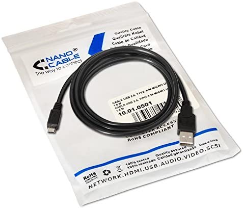 NANO CABLE Cable USB 2.0 de 1,8 m, USB A a Micro USB B, Negro NANO CABLE Cable USB 2.0 de 1,8 m, USB A a Micro USB B, Negro